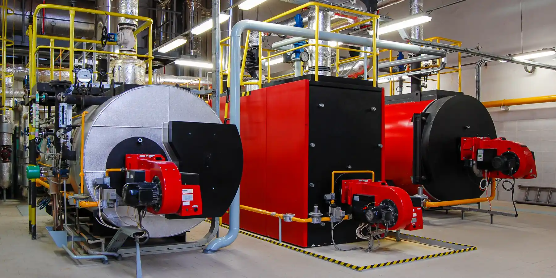 Industrial boiler room