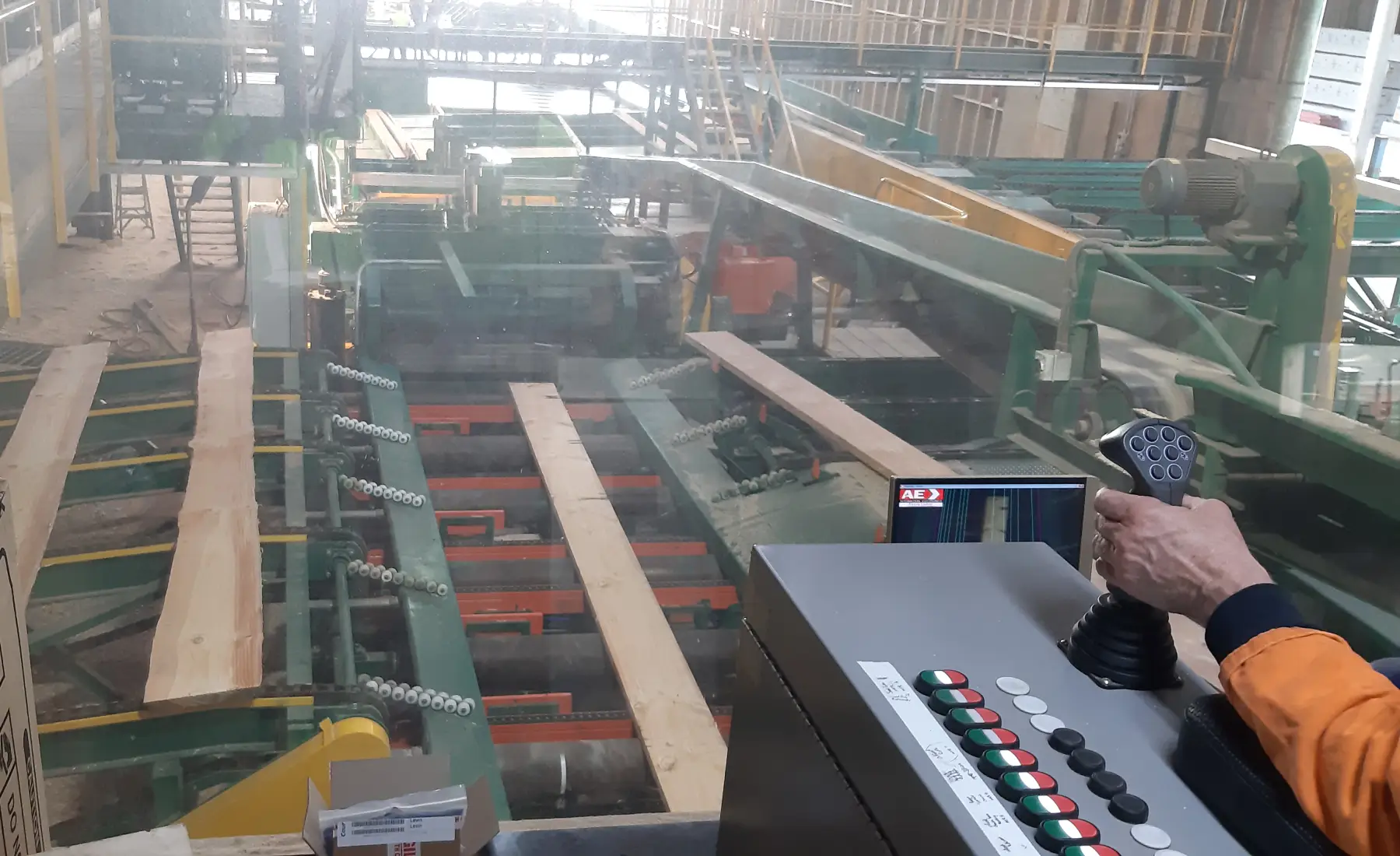 Sawmill Edger from the control booth